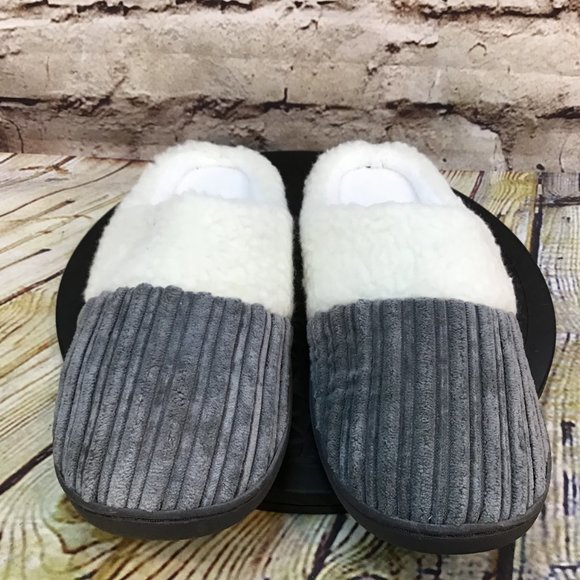 NY Threads Women's Gray Comfy Soft Coral Fleece Lined Slippers Size Small US 5 - Picture 2 of 9